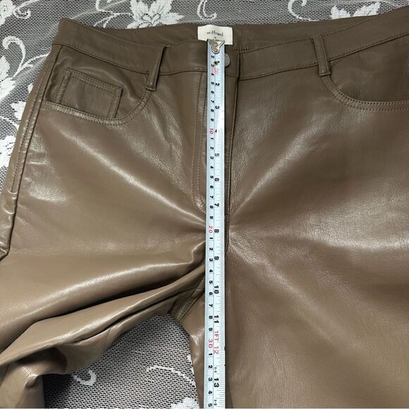 Aritzia Wilfred Melina Straight Leg Vegan Leather Pant Sz 10 - Picture 12 of 14